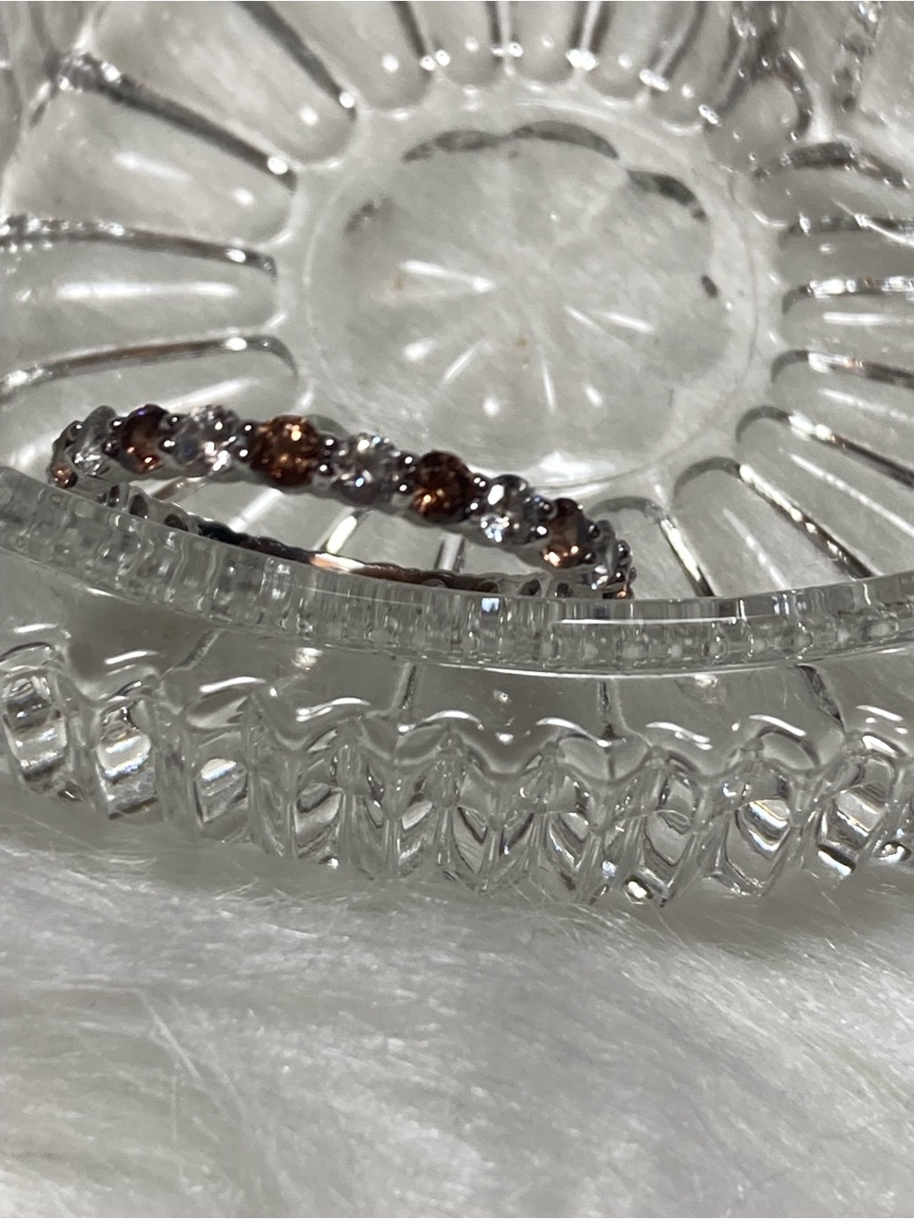 Delicate Silver Beaded Stackable Ring - Women Jewelry